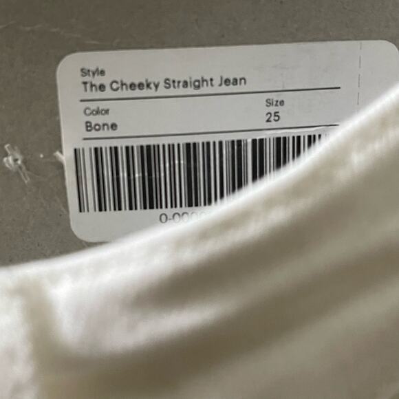 NEW Everlane The Cheeky Straight Jean in Bone Size 25 - Picture 5 of 5